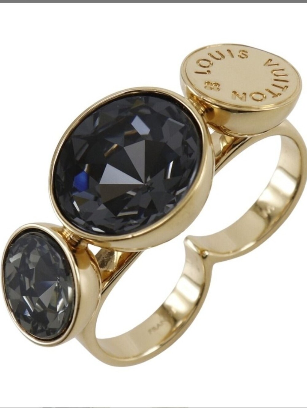 Louis Vuitton "Ovee The Rainbow" Sparkling  Double Finger Twisted ring size 7.5